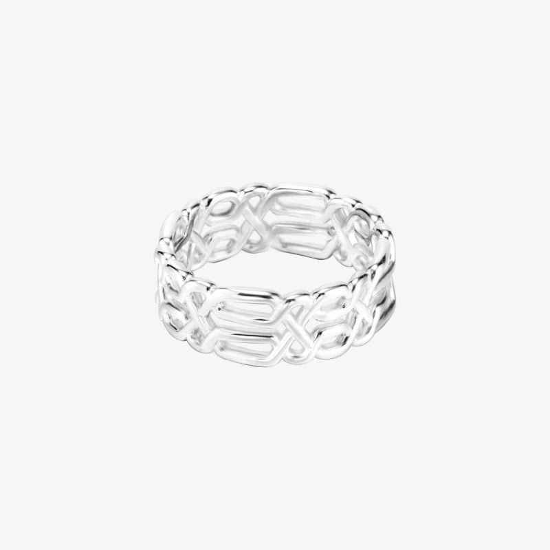 5ivepillars Pattern Ring - Silver