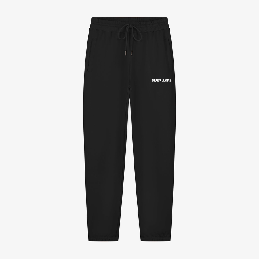 Black POA Sweatpants