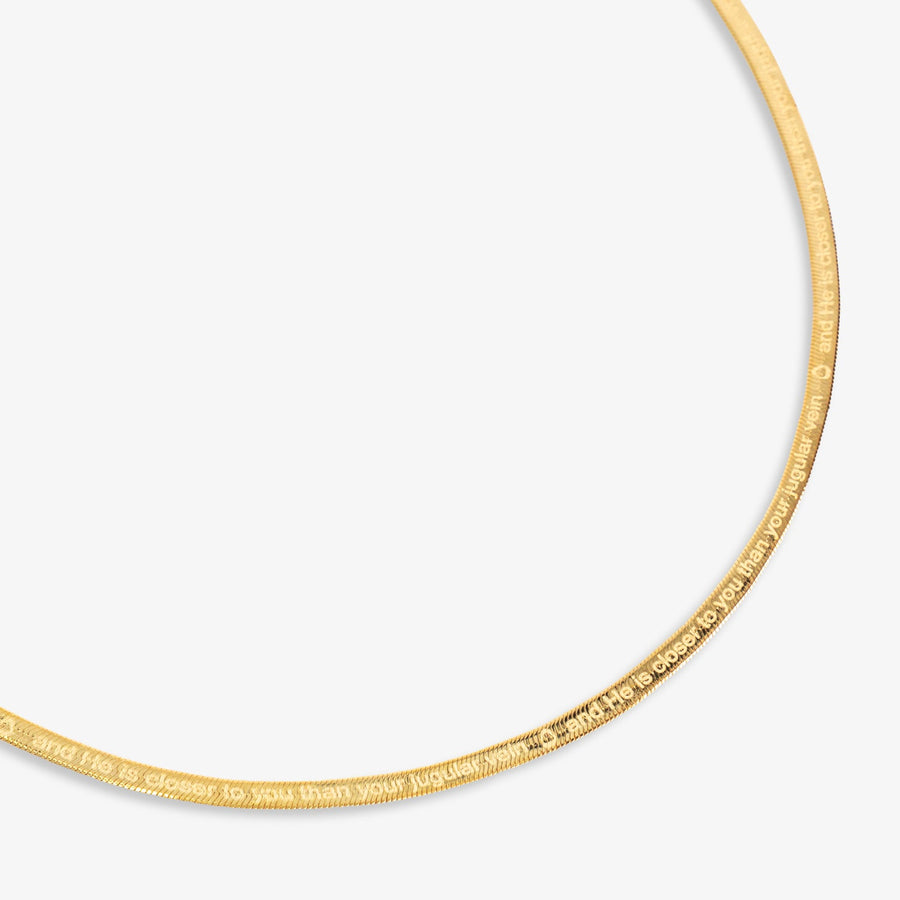 Closer Herringbone Necklace - Gold